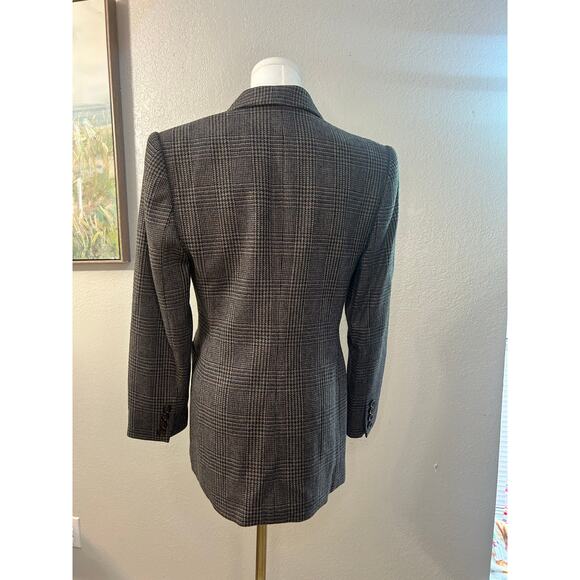 Vintage Embassy Row Petites Pure Wool Plaid Blazer Women’s 6P Double Breasted - Picture 3 of 8
